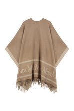 Load image into Gallery viewer, Wool jacquard poncho
