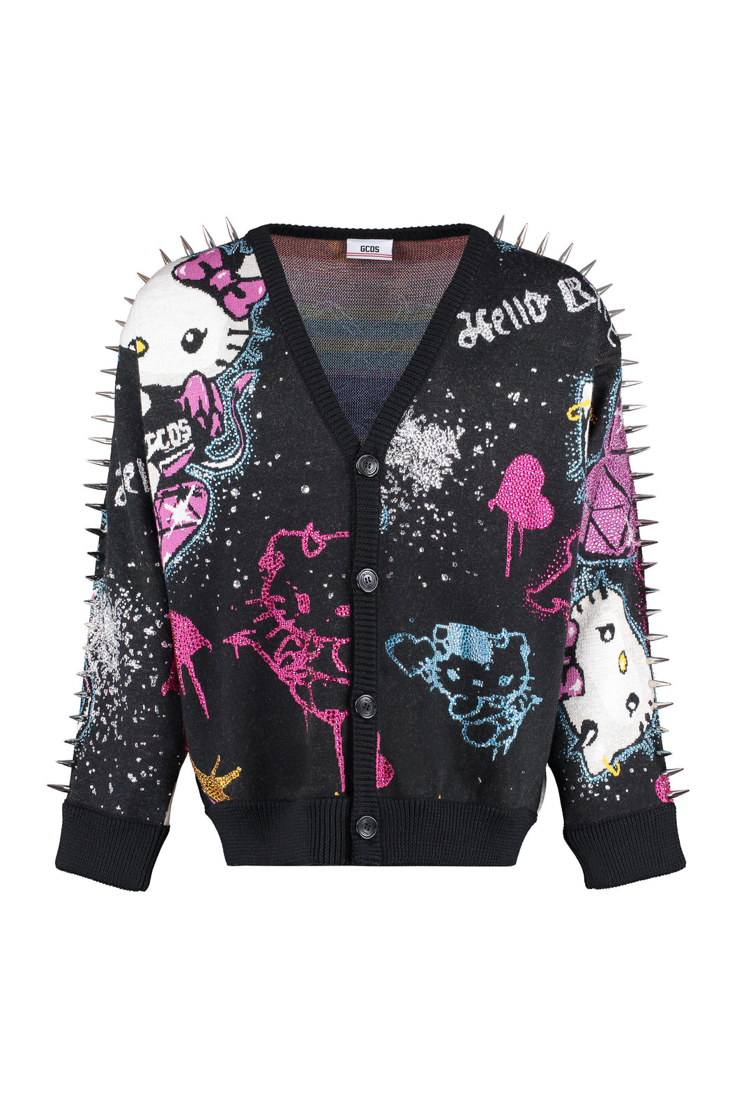 GCDS x Hello Kitty - Wool blend cardigan with buttons