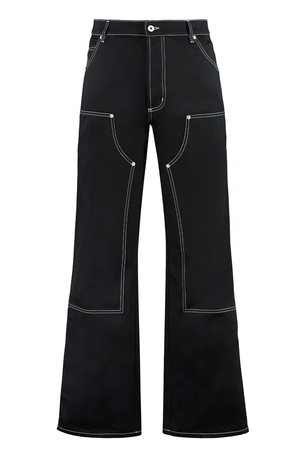 Multi-pocket cotton trousers