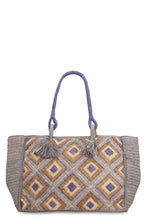 Load image into Gallery viewer, Holy L raffia tote bag
