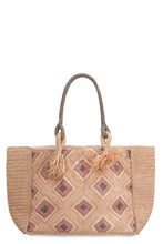 Load image into Gallery viewer, Holy L raffia tote bag
