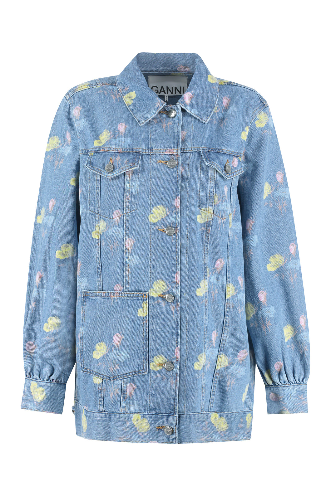 Printed denim jacket