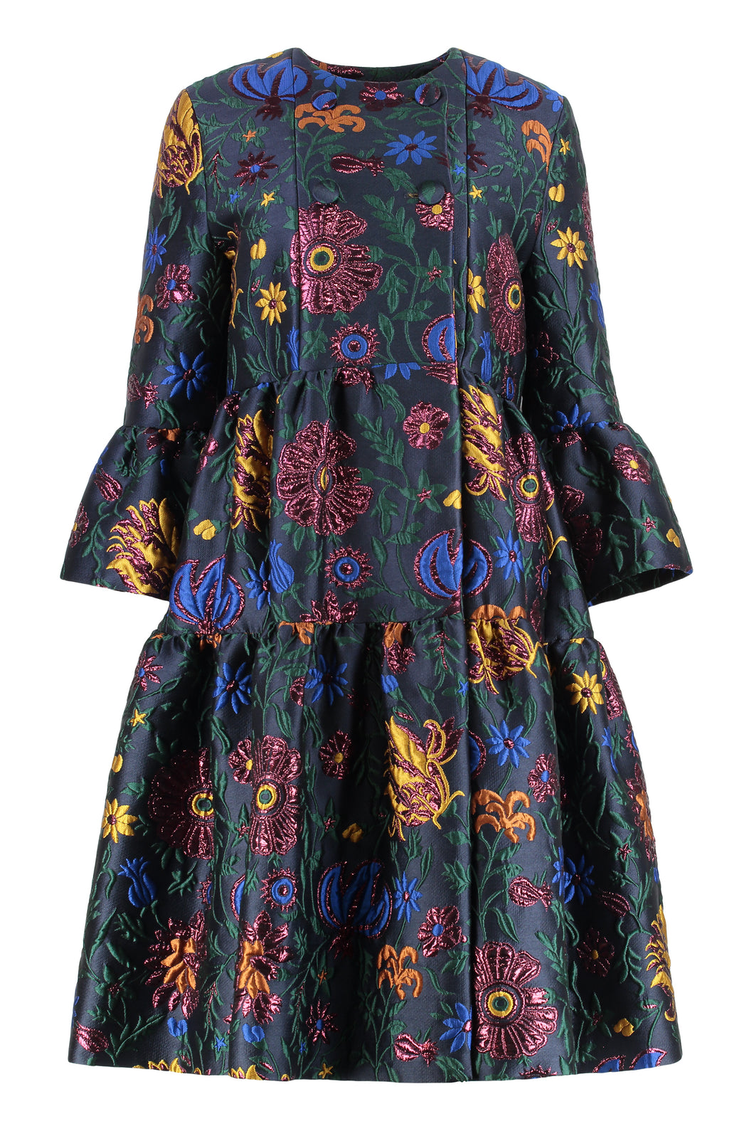 Bouncy double-breasted coat