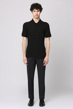 Load image into Gallery viewer, Ribbed knit polo shirt
