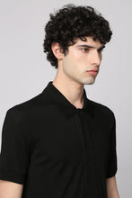 Load image into Gallery viewer, Ribbed knit polo shirt
