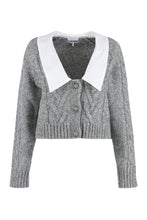 Load image into Gallery viewer, Cable-knit wool cardigan
