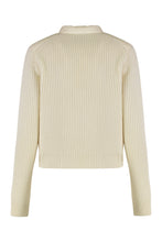 Load image into Gallery viewer, Padded cardigan in wool with zip
