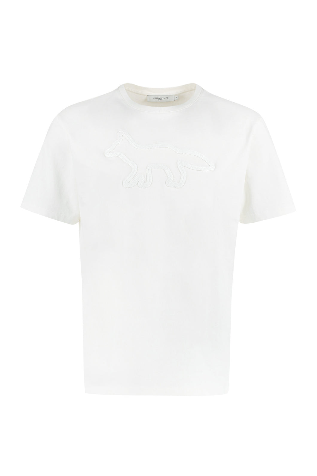 Patch detail cotton t-shirt