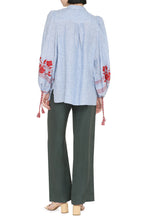 Load image into Gallery viewer, Legno embroidered linen blouse
