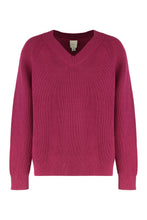 Load image into Gallery viewer, Sweater with V-neck in mixed wool
