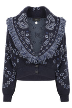 Load image into Gallery viewer, Bandana jacquard knit cardigan
