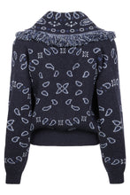 Load image into Gallery viewer, Bandana jacquard knit cardigan
