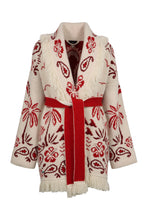 Load image into Gallery viewer, Cardigan Glimpse Of Eden in jacquard knit
