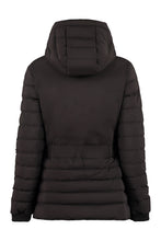 Load image into Gallery viewer, Hooded techno fabric downjacket
