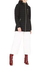 Load image into Gallery viewer, Hooded techno fabric downjacket
