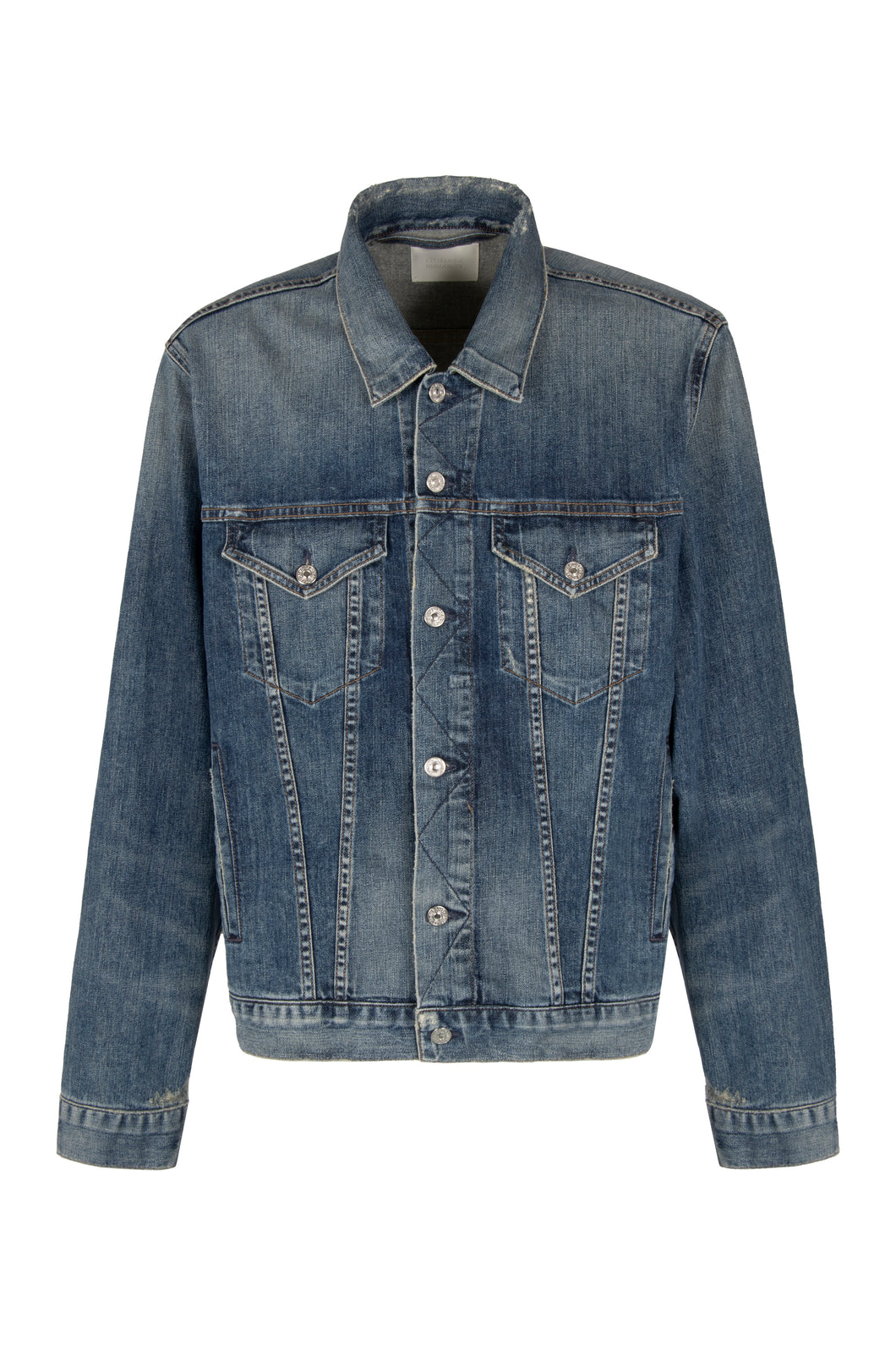 Bleach wash denim jacket