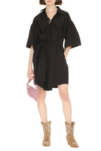 Load image into Gallery viewer, Belted cotton shirtdress
