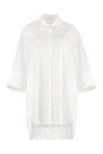 Load image into Gallery viewer, Broderie anglaise details cotton shirtdress
