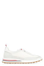 Load image into Gallery viewer, Leather and fabric low-top sneakers
