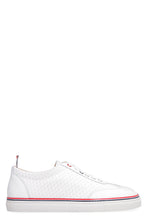 Load image into Gallery viewer, Leather and fabric low-top sneakers
