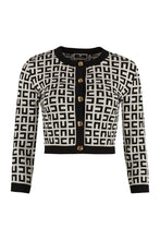 Load image into Gallery viewer, Knitted cardigan with jacquard logo
