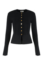 Load image into Gallery viewer, Jacket in knitwear with jewel buttons
