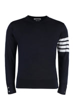 Load image into Gallery viewer, Striped sleeve wool pullover
