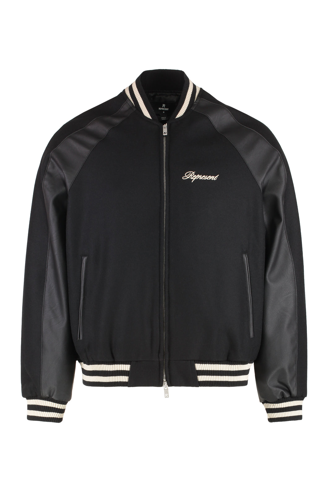 Varsity knitted bomber jacket