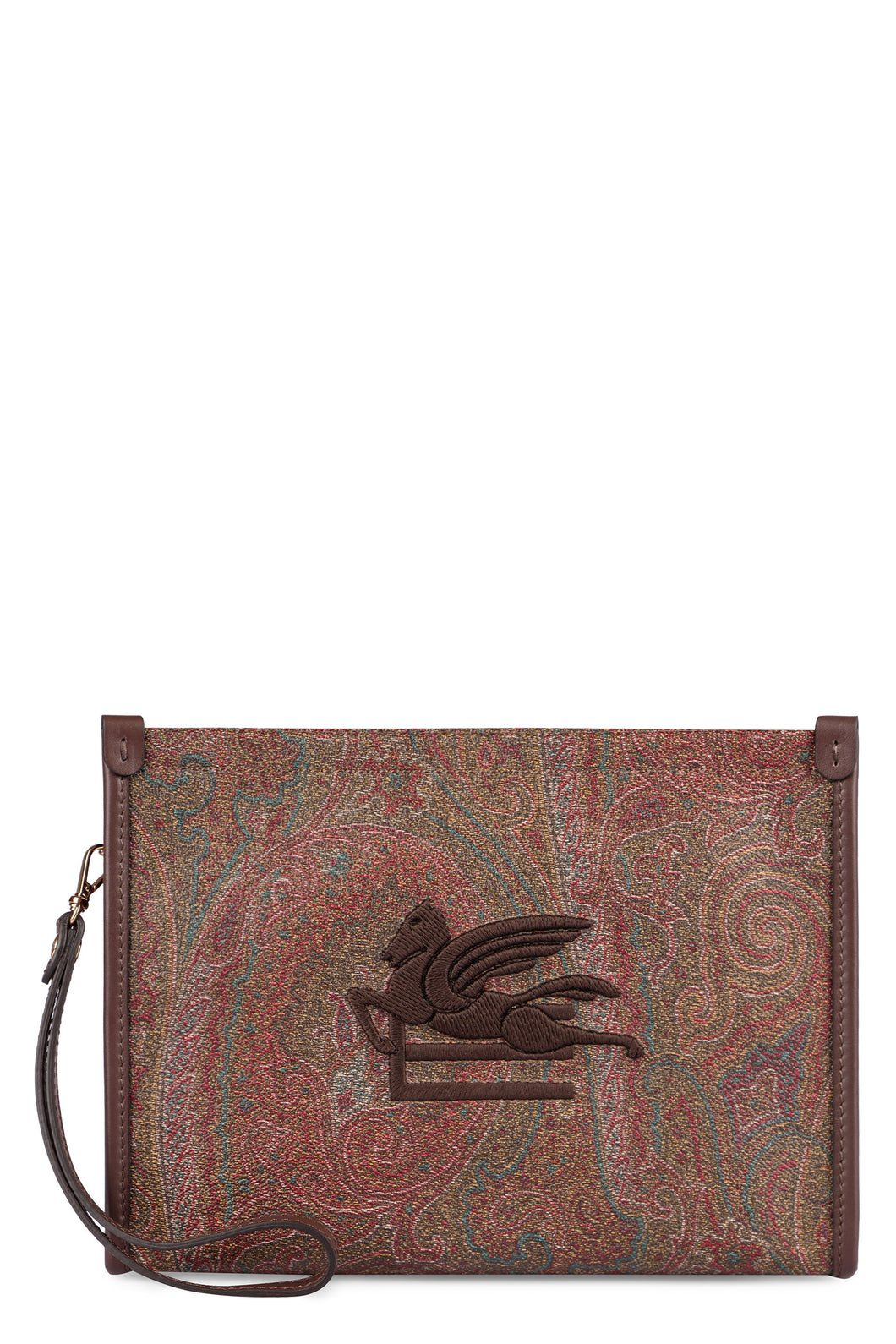 Jacquard fabric clutch