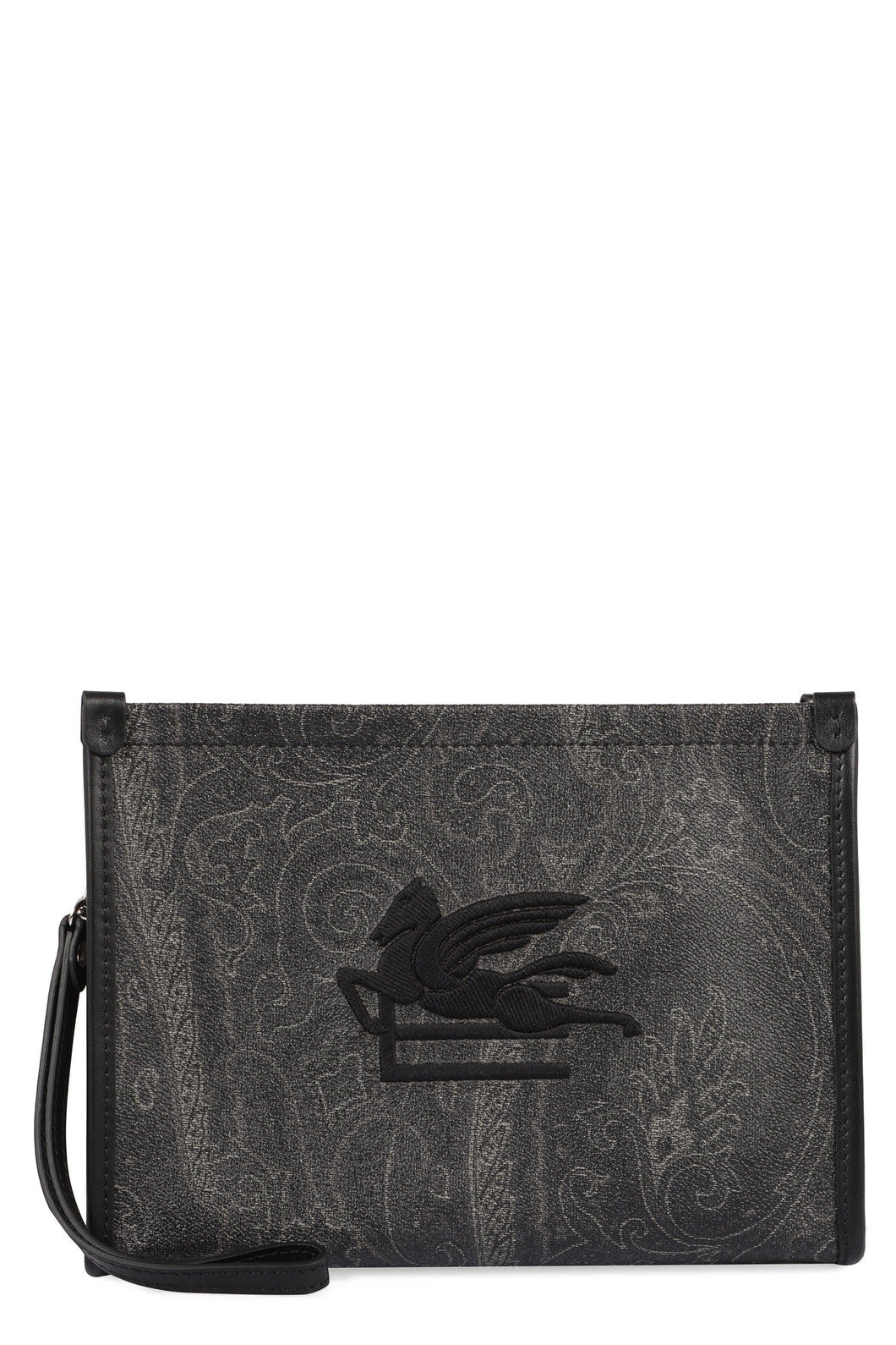 Jacquard fabric clutch