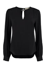 Load image into Gallery viewer, Logo detail crêpe blouse
