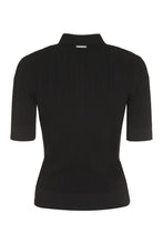 Load image into Gallery viewer, Ribbed knit polo shirt

