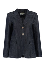 Load image into Gallery viewer, Denim single-breasted blazer
