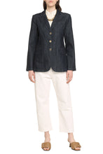 Load image into Gallery viewer, Denim single-breasted blazer
