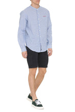 Load image into Gallery viewer, Embroidered striped cotton shirt
