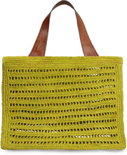 Load image into Gallery viewer, Nosy raffia tote bag
