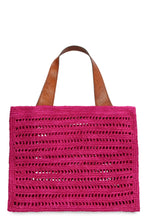 Load image into Gallery viewer, Nosy raffia tote bag
