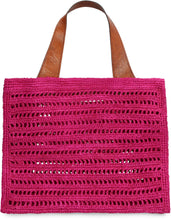 Load image into Gallery viewer, Nosy raffia tote bag
