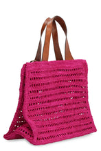 Load image into Gallery viewer, Nosy raffia tote bag
