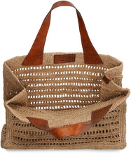 Load image into Gallery viewer, Nosy raffia tote bag
