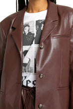 Load image into Gallery viewer, Ariza vegan leather blazer

