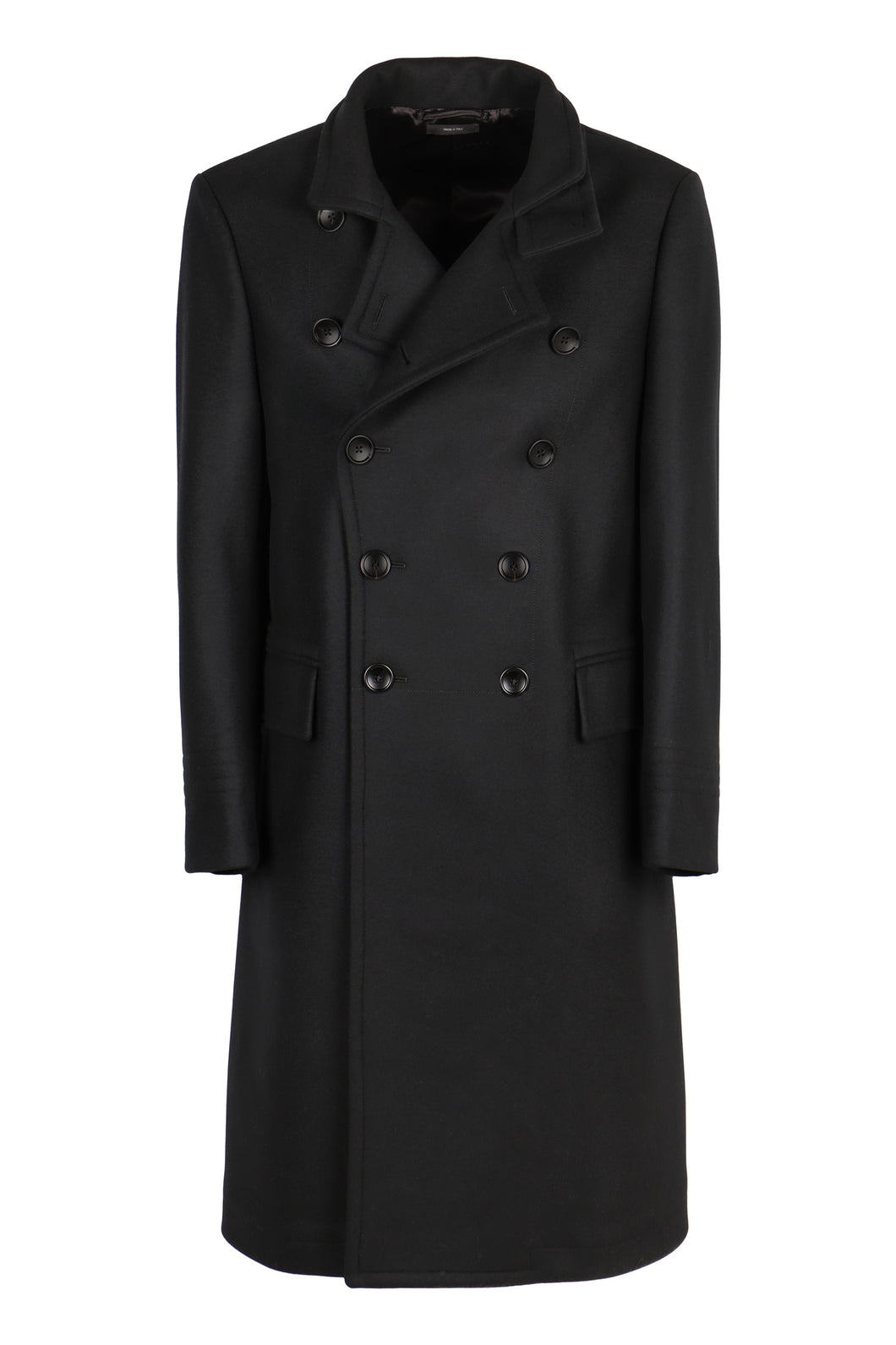 Double-breasted wool coat