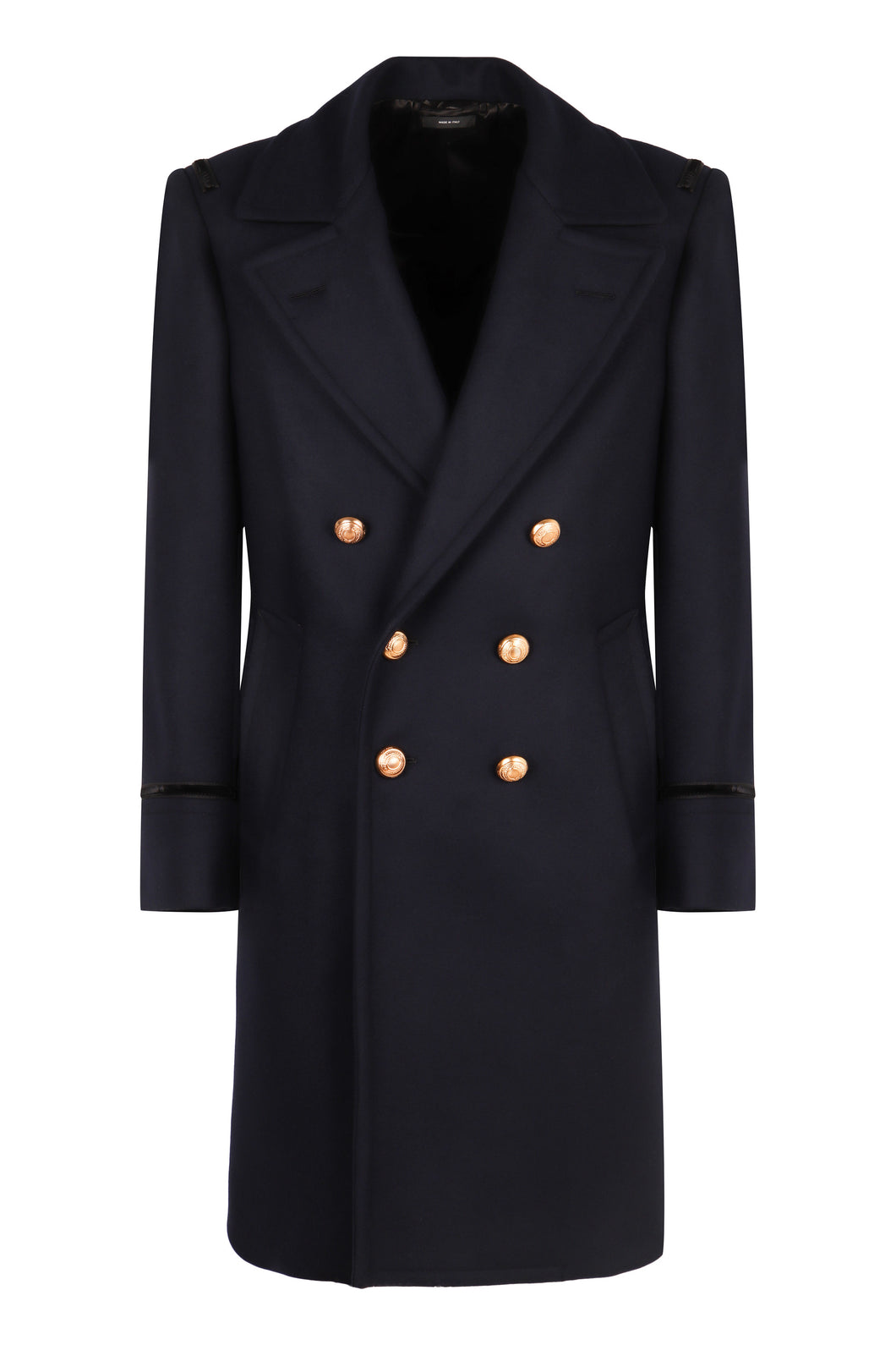 Double-breasted wool coat