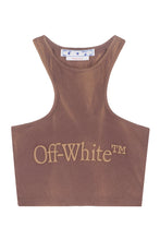 Load image into Gallery viewer, Logo print cotton crop-top
