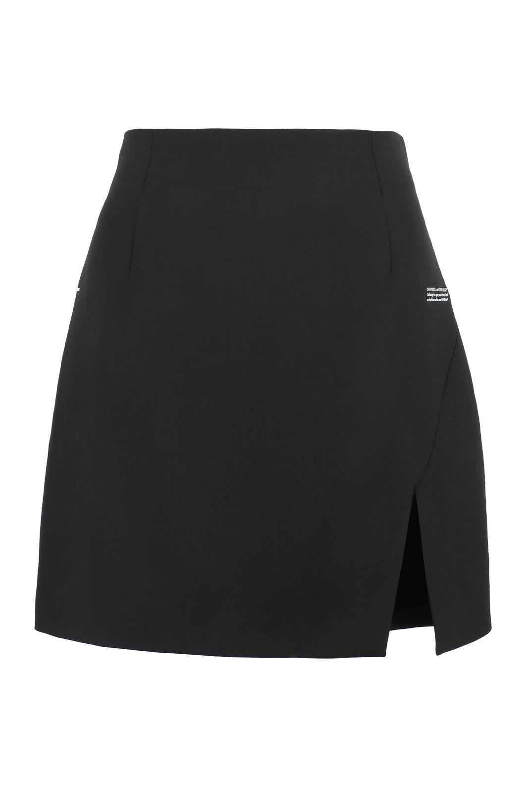 Wool blend miniskirt