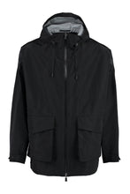 Load image into Gallery viewer, Hooded techno fabric raincoat
