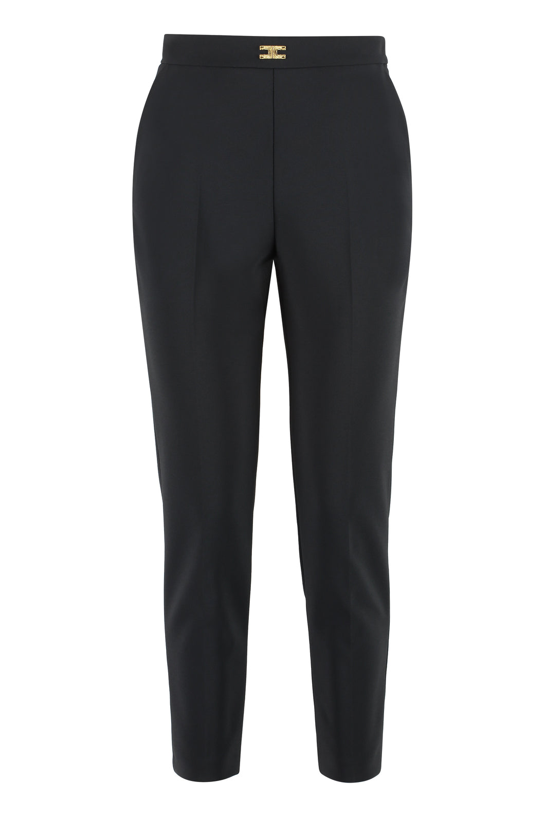 High-waist crêpe trousers