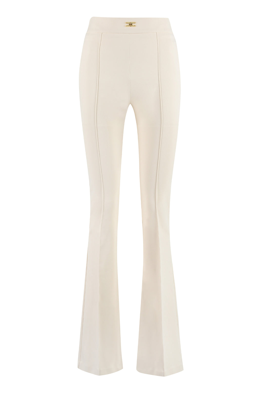 High-waist crêpe trousers