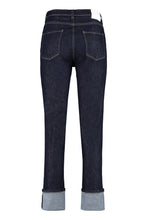 Load image into Gallery viewer, Contrast turn-up cropped jeans
