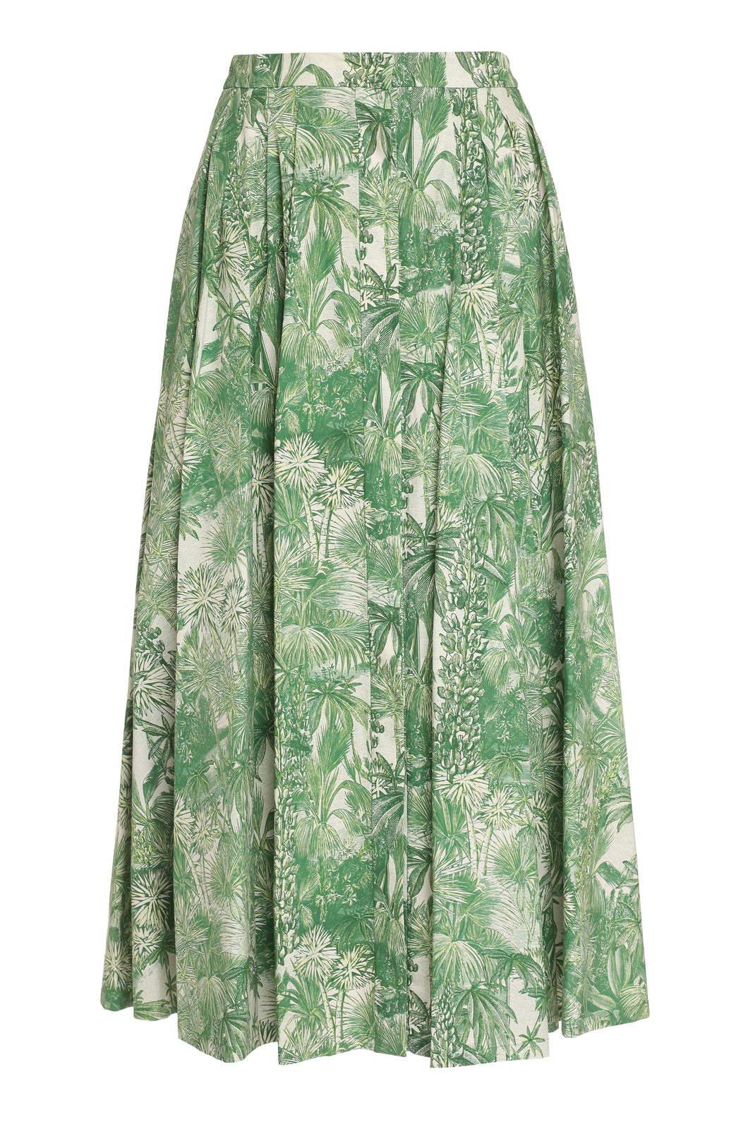 Printed pleated skirt